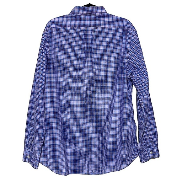 RALPH Lauren Blue Plaid Button Down Shirt Size XL - Picture 2 of 6